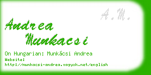 andrea munkacsi business card